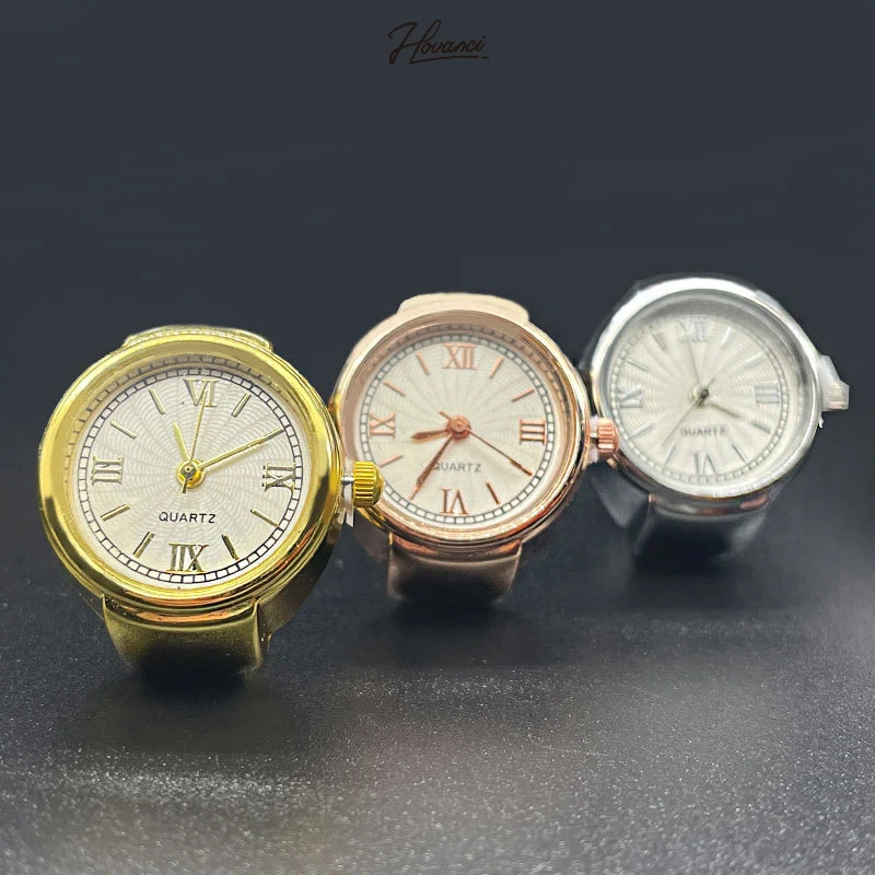 

HOVANCI Simple Rings And Watches For Women Finger Elegant Quartz Watch Ring Daily Wear