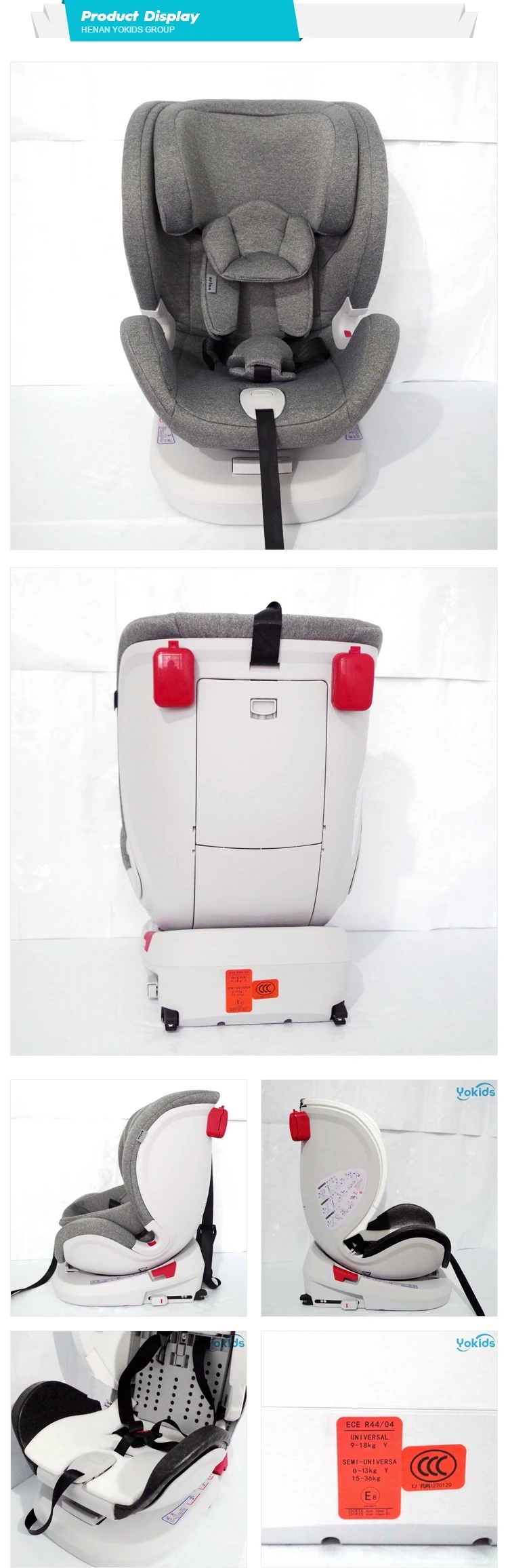 Ece R44/04 Certificate Universal Portable Baby Car Safety Seat For All
