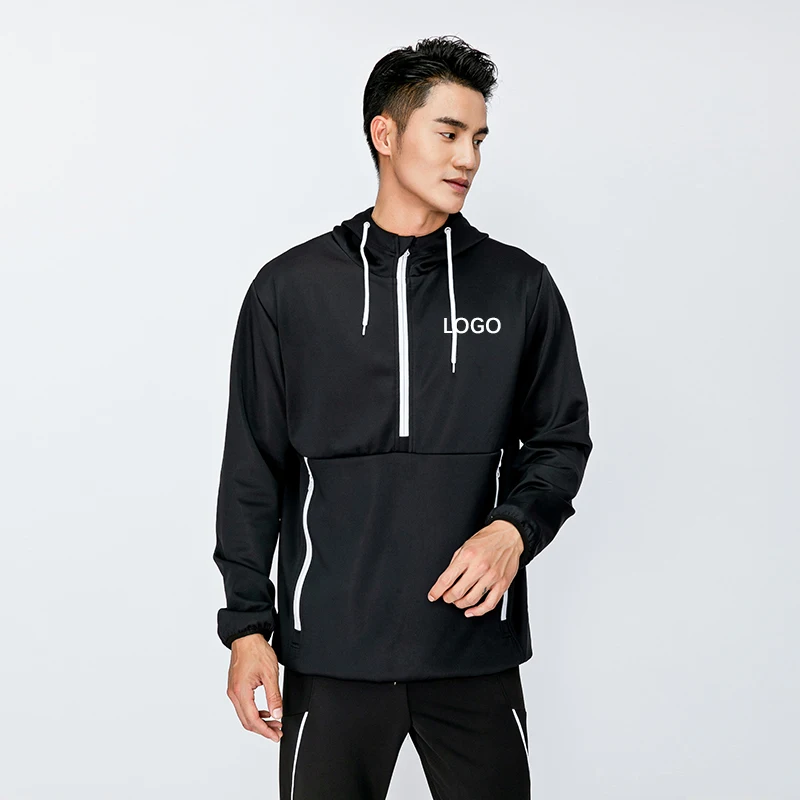 

High Quality Custom Team Spring Autumn Sports Jacket Starter Men's Casual Pullover Zip Up Jacket with Hoodies