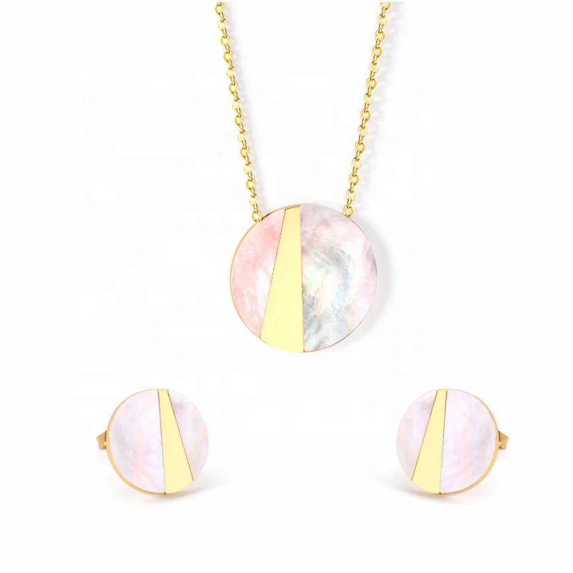 

Dainty Gold Plated Planetas Star Shell Coin Stellar Chain Link Necklace Charms Jewelry Set Joyeria Fina Stainless Steel De China, Steel/gold/rose gold and other