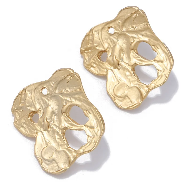 

Artistic Gold Earrings Minimalist Alloy Flower Earrings Women Costume Earrings for Party Christmas Gift