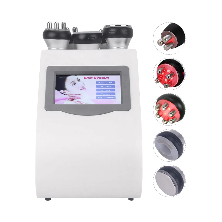 

Portable 5 in 1 cavitation rf 40K cavitation vacuum slimming machine, Whtie