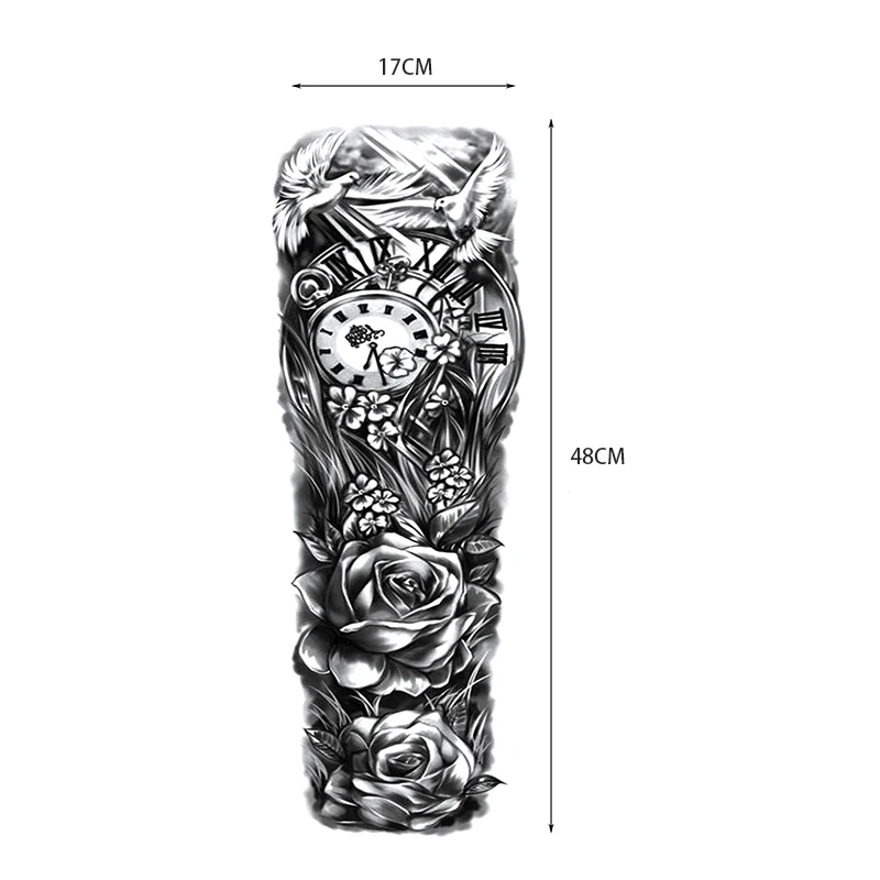 

Waterproof Stock Tribal Designs Long Temporary Tattoo Stickers For Men Arm, Black etc