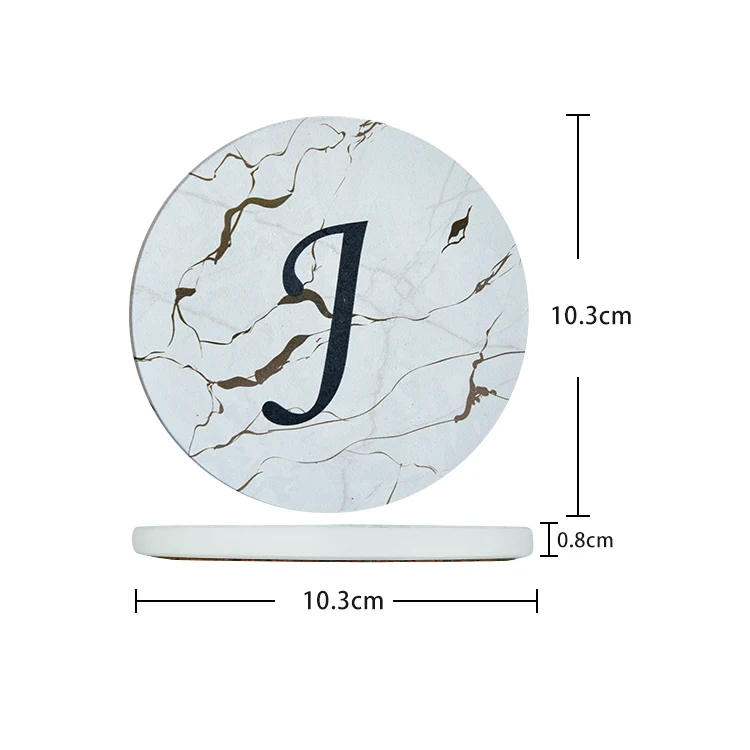 

Free Sample Amazon Hot Sell Custom Desig Nvintage Style Water Absorbent Ceramic Table Candle Coasters