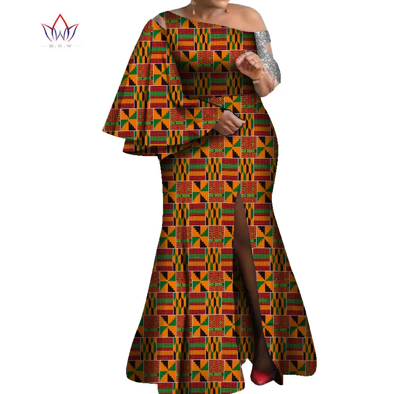 

African Dresses Flared Sleeves Long Maxi Dress Dashiki Plus size 7XL African Women Dresses For Women WY8237