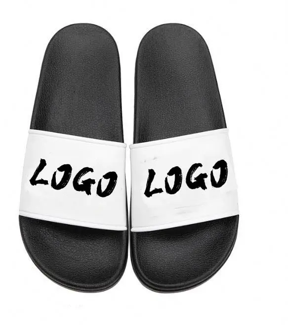 

Slippers With Logo Mens Fashion Sandals Custom Men Slide Sandals Sport custom slippers for men, As shown