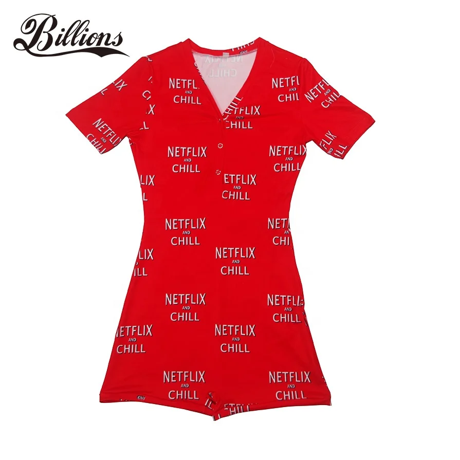 

Billions New Arrival Custom Short Sleeve Onesie Adult Netflix And Chill Onesie, Customized color