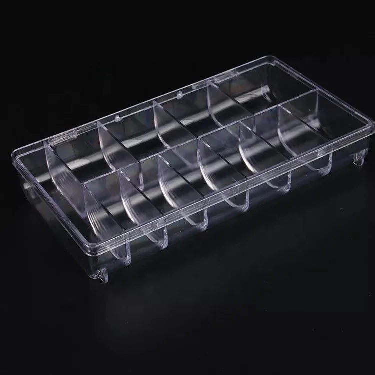 

Nail Art Beauty Storage Box 500pcs Transparent Plastic Empty Nail Tips Box For Salon Use, Clear