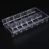 

Nail Art Beauty Storage Box 500pcs Transparent Plastic Empty Nail Tips Box For Salon Use