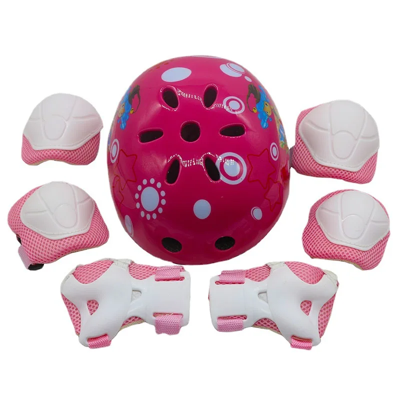 

Children helmet knee pads elbow pads protective gear for kids, As picture