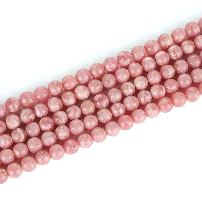 

Top Quality Natural Round Argentina Rhodochrosite Stone Bead