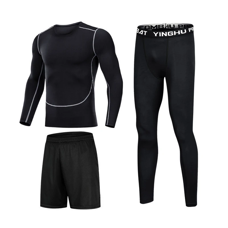 

3 PIECES SET male gym street wear athletic apparel manufacturers new design fitness clothes for mens
