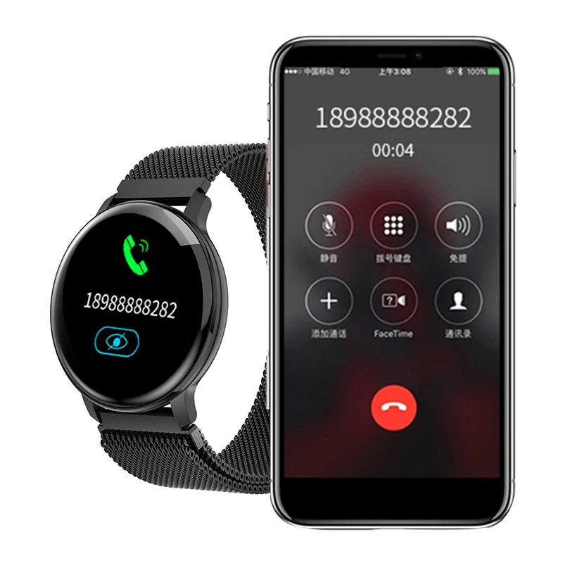 

2020 Newest Products Man Watch Body Temperature Smart Watch Custom Silicone Wristband Sport Watch Bracelet, Black/silver/blue/red