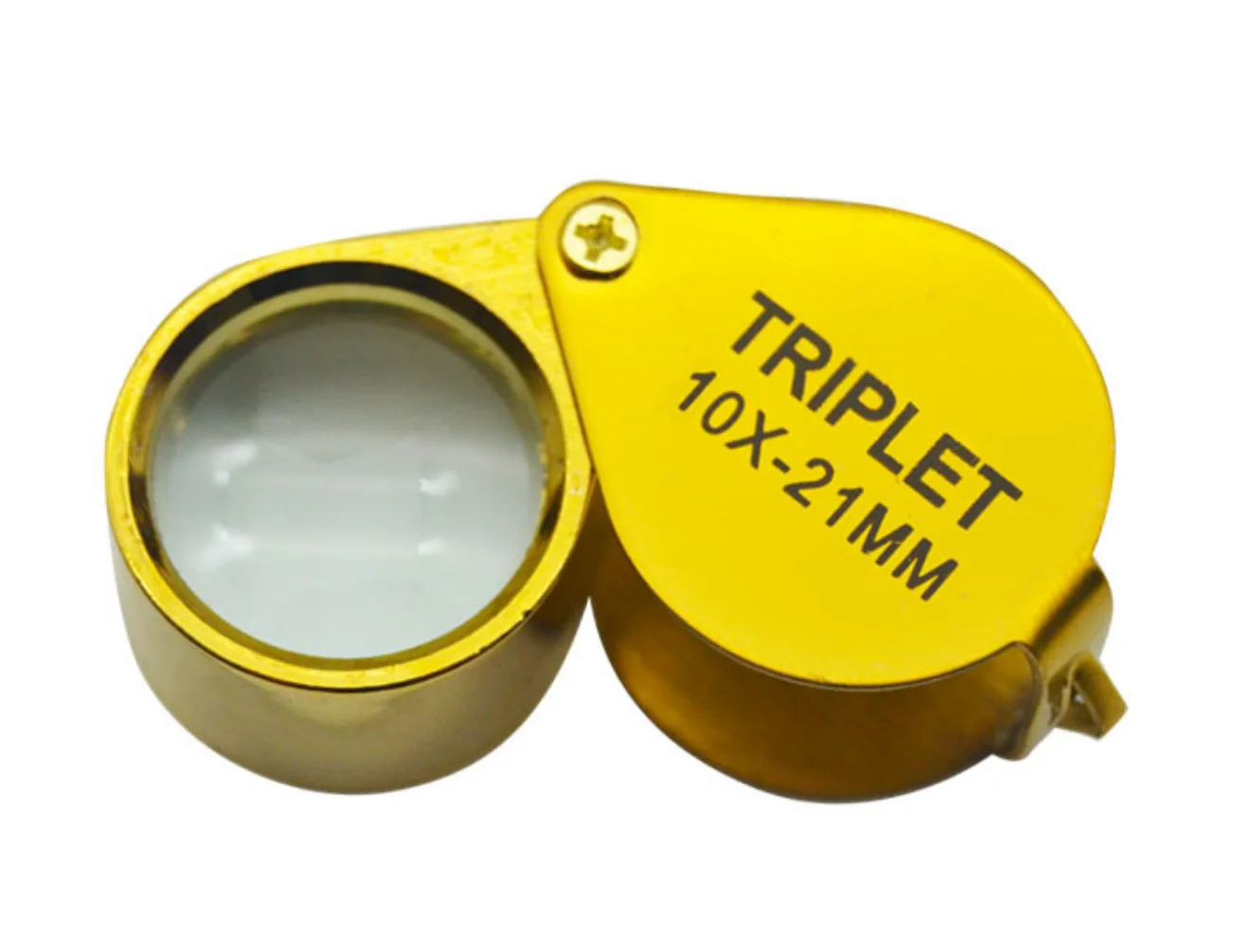 10x21metal Folding Optical Triplet Jewelry Loupes Antique