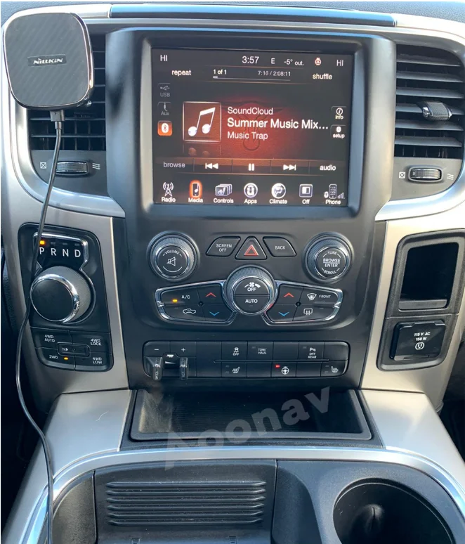 Aoonav Car Multimedia Gps Navigation Auto Radio 12.1 Inch For Dodge Ram