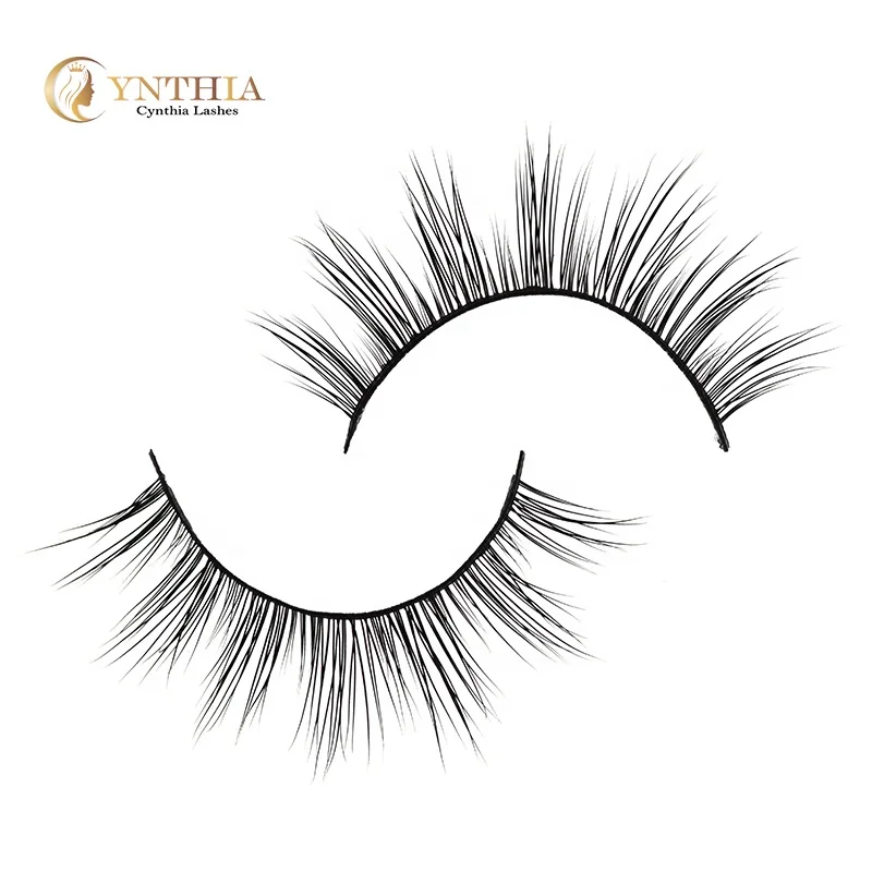 

Natural Long russian volume strip lashes wholesale wink eyelash extensions c d curl strip eyelashes