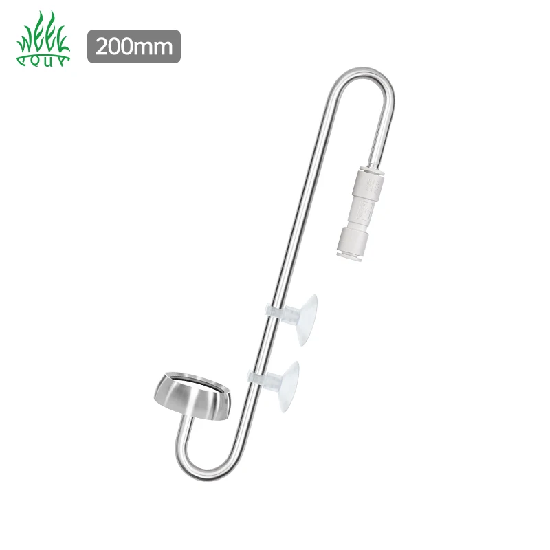 Factory Wholesale Co2 Atomization Bubble Check Valve 200mm 304 Stainless Steel Diffuser for Small Aquatic Plant Fish Tank
