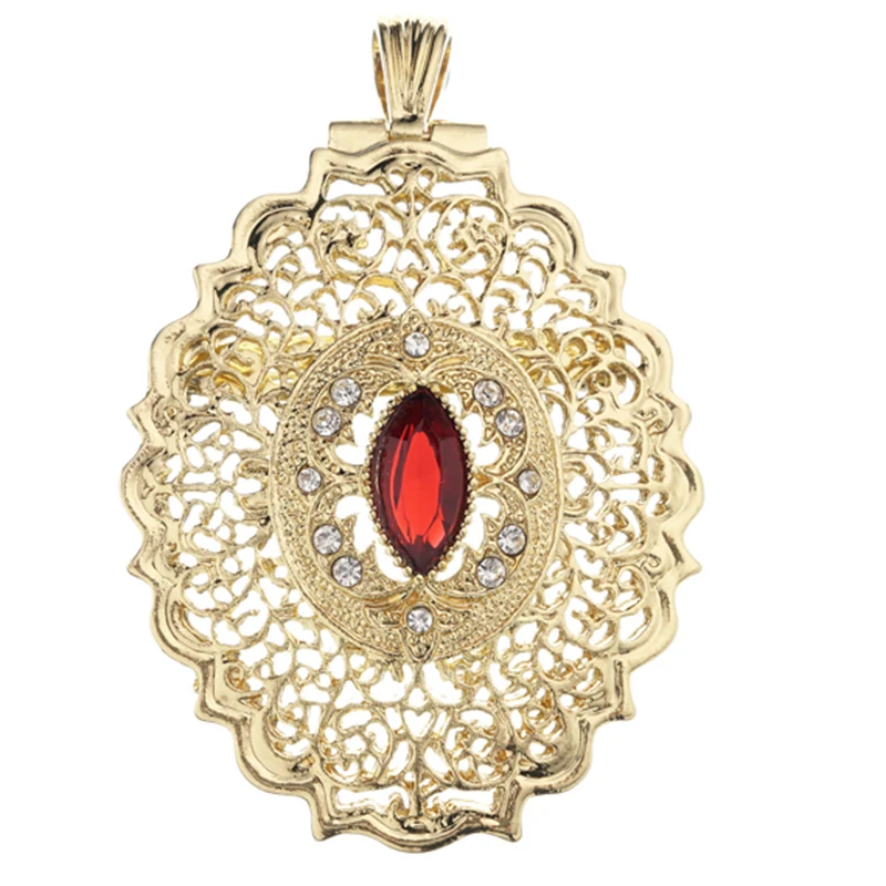 新款欧式时尚首饰胸针与吊坠两用莱茵石胸针