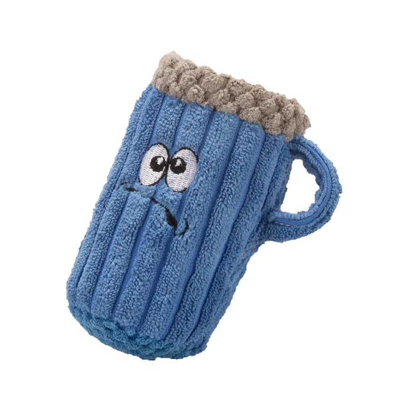 

Durable Drink Cup Parody Squeaky Plush Dog Toy Snuffle Mat Pet Molar Toys, Colorful