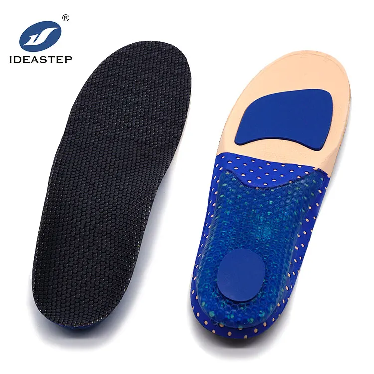 

Ideastep factory directly supply skate insole orthotic heel cushion inserts shoe pads poron insole, Black + beige + blue