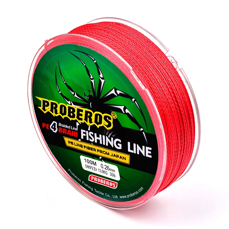

no fade colour pe braided fishing line super smooth multifilament 4 strands braided pe fishing line fishing line super strong, Yellow, blue, green, red, gray