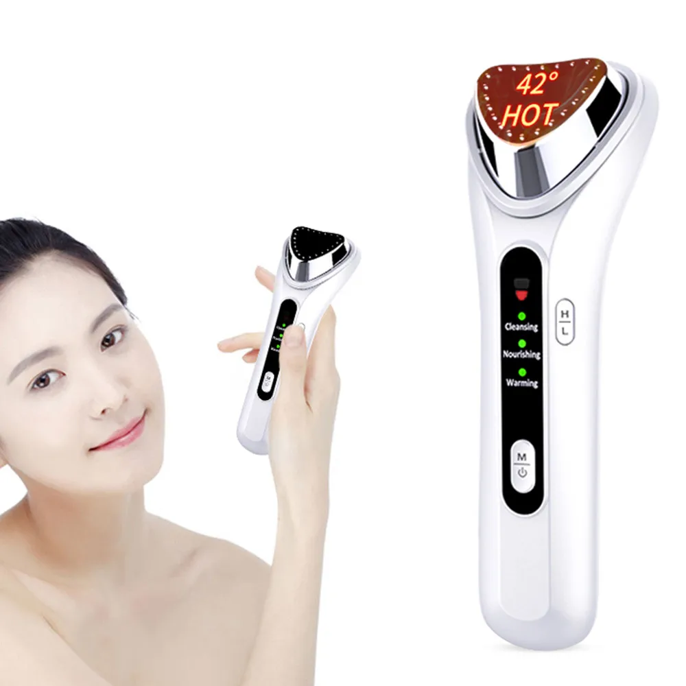 

3 in 1 Functional High Frequency Vibration Heating Iontophoresis USB Rechargeable Iontophoresis Facial Beauty Instrument Machine