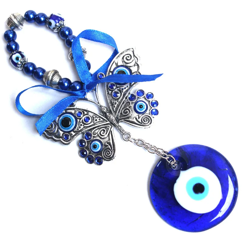 

European blue eye home decor evil Butterflies hanging evil eye home with factory eye charms home decor