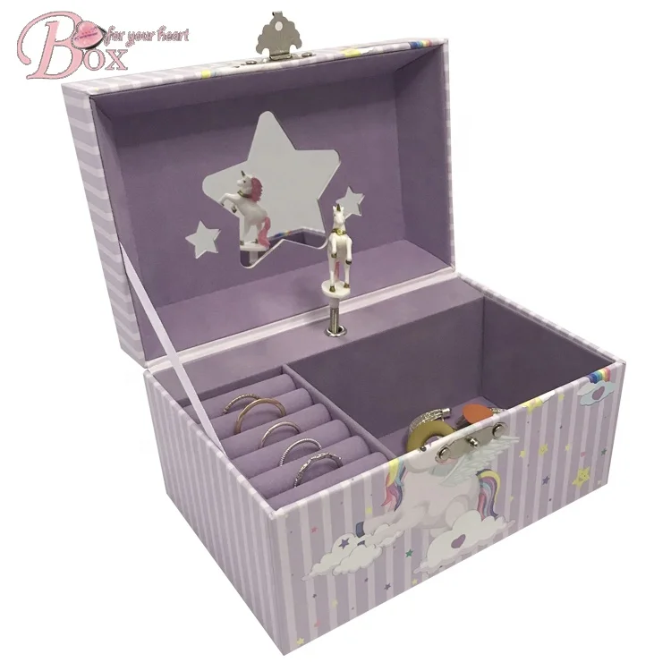 

Pretty storage girl ballet musical jewelry box dancing ballerina flannelette wedding souvenir perfect unicorn music box horse