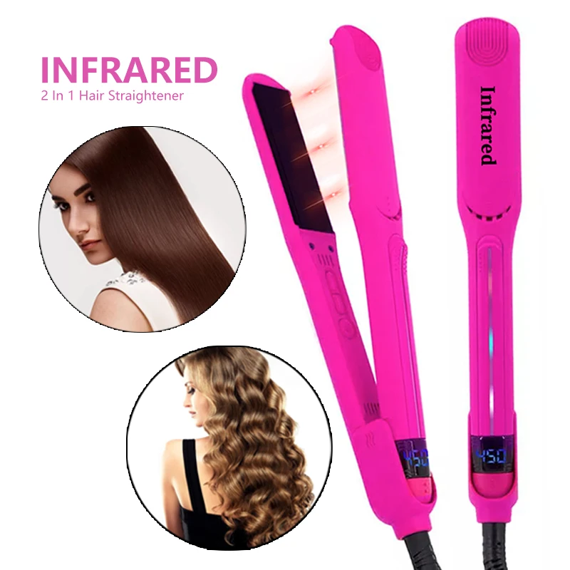 

High Quality Titanio Infrared Profesional MCH Heater Travel Customize Flat Iron Titanium Hair Straighteners