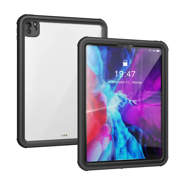 

2020 pc tpu transparent shockproof ip68 waterproof tablet case  inch cover