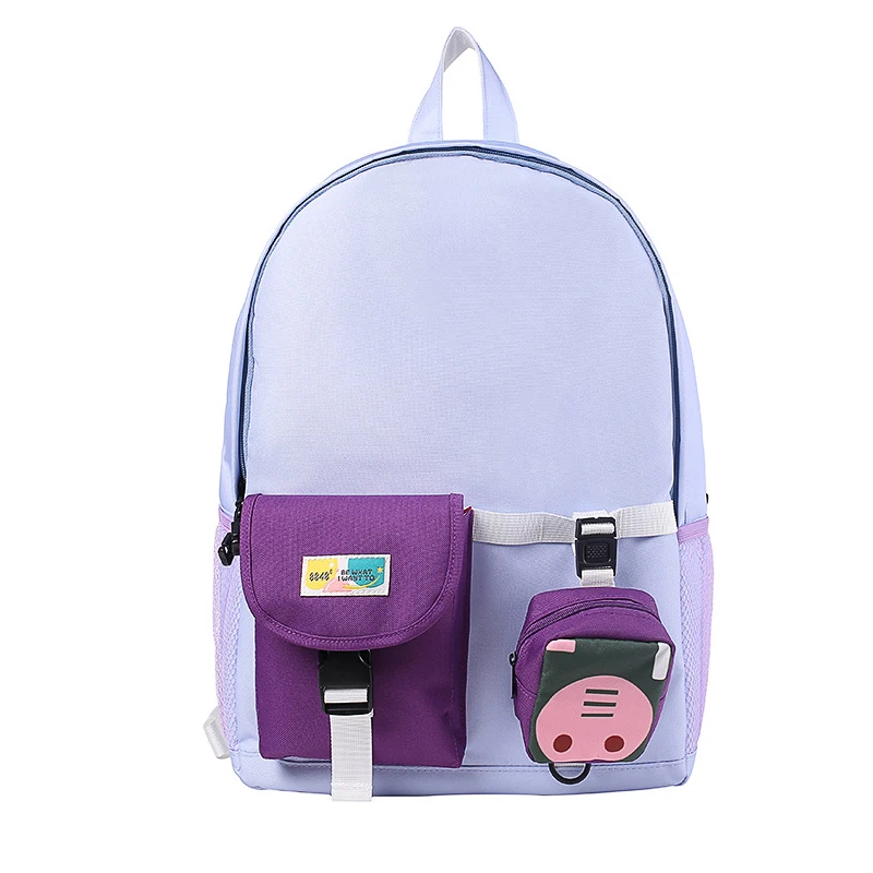 

Waterproof Purple Color Backpack Purse For Women Anti-theft Backpacks Versatile Bag with Multi Pockets