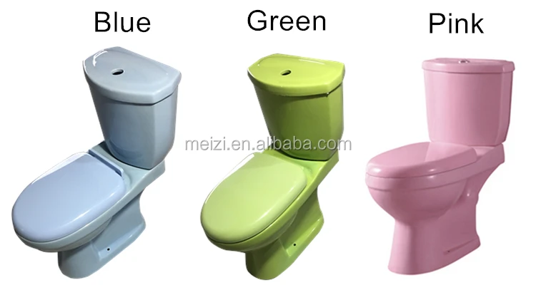 Bathroom two piece toilette chinoise cuvette wc couleur