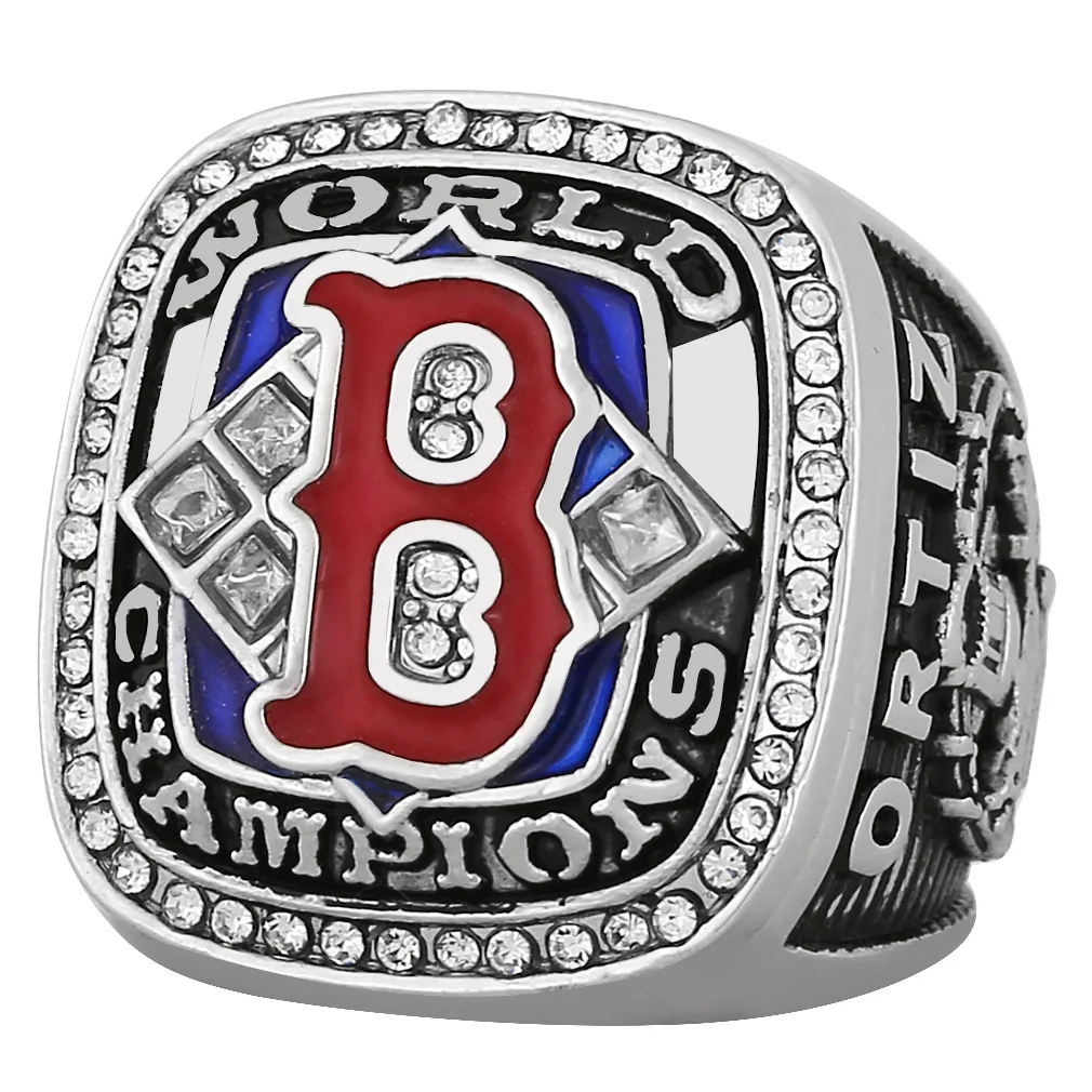 

Europe And America Popular Red Sox Championship Ring For Mens Memorial Nostalgic Classic Baseball Team Classic Ring, Silver