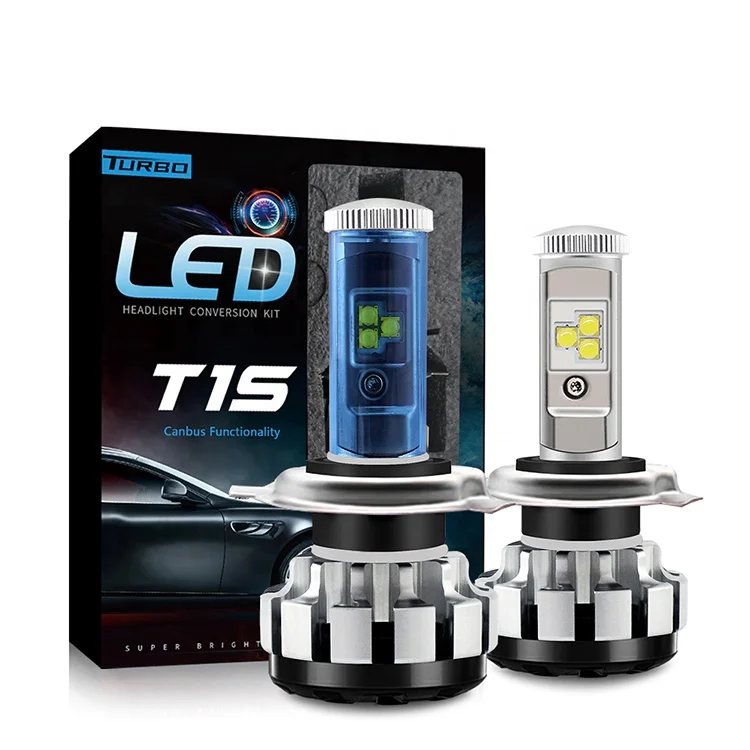 High Quality T1S Auto Car 80w 8000LM Led Lamp Bulb Kit H4 Led Chip 9005 9006 h11 Auto H4 H1 Tur bo Led Headlight of automobile