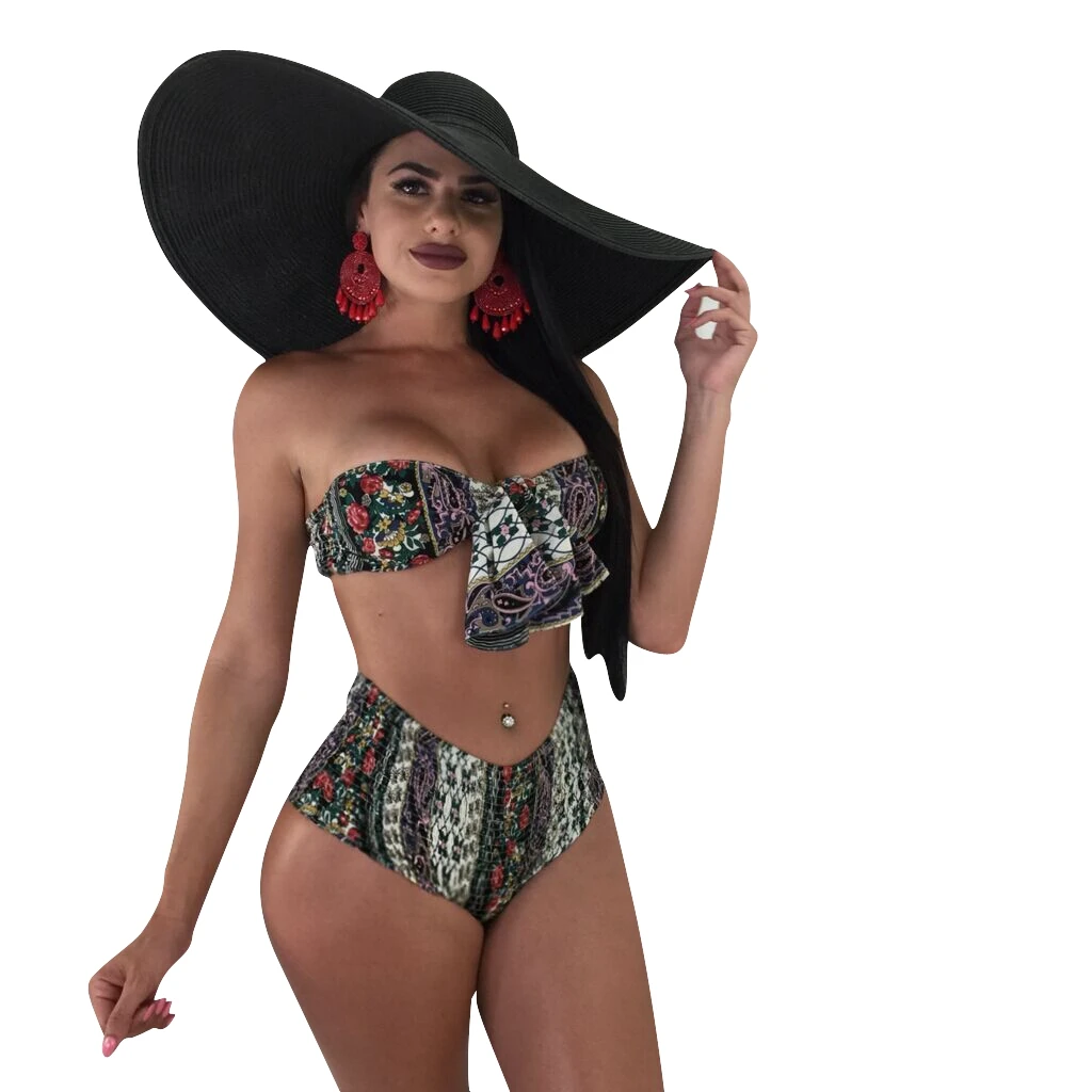 

Hot Sale Women's Sexy Positioning Printed Two-piece Bikini Swimsuit, 1 color