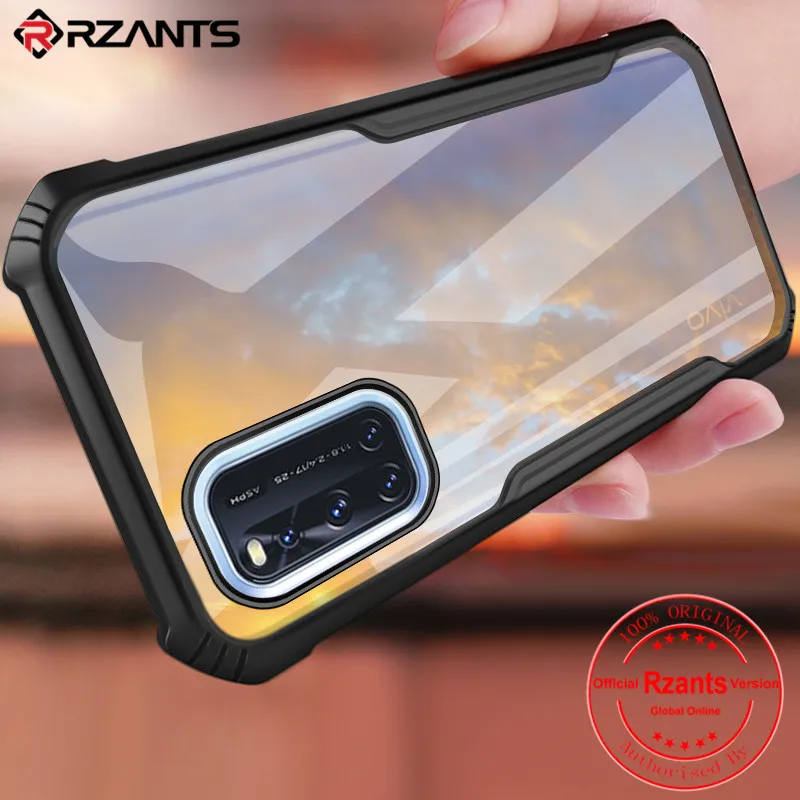 

Rzants For Vivo V19 Phone Case Hard [Beetle] Hybrid Shockproof Slim Crystal Clear Cover Double Casing