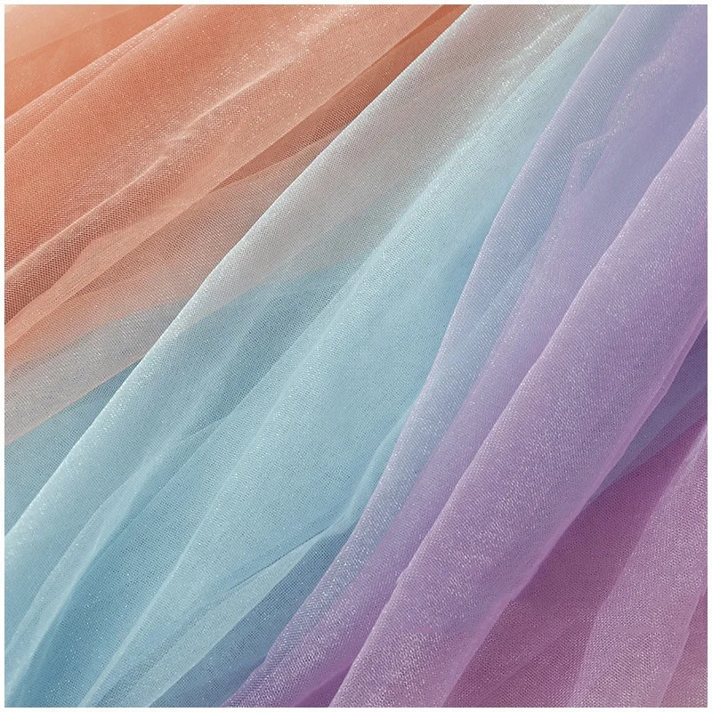
Factory Direct Soft Hand Feeling Flash Swiss Mesh 100 Polyester Tutu Skirt Wedding Voile Tulle Fabric  (1600062014711)