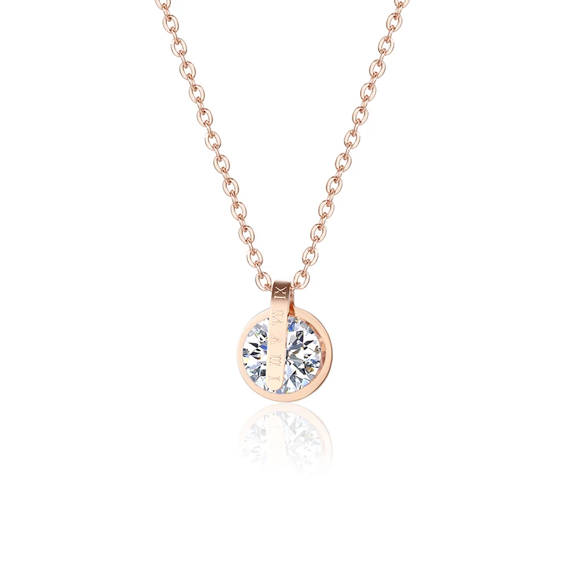 

Hot Sell fashionable crystal jewelry stainless steel necklace for women