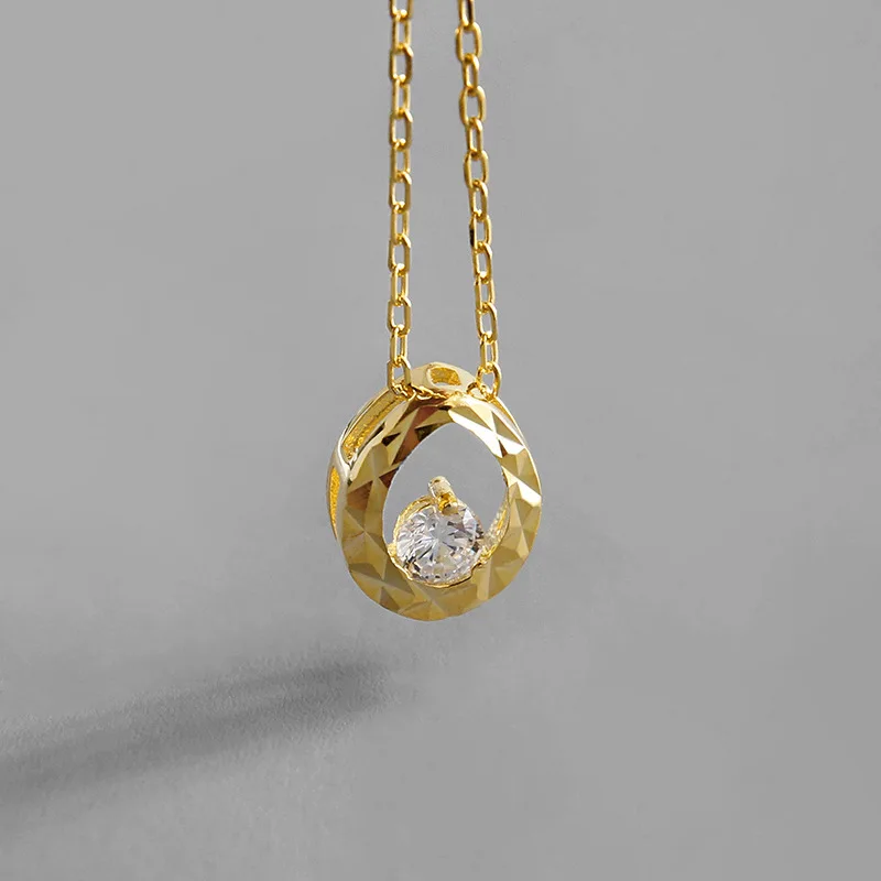 

Danyang 925 Sterling Silver 18K Gold Water Drop Zircon Necklace For Women Jewelry