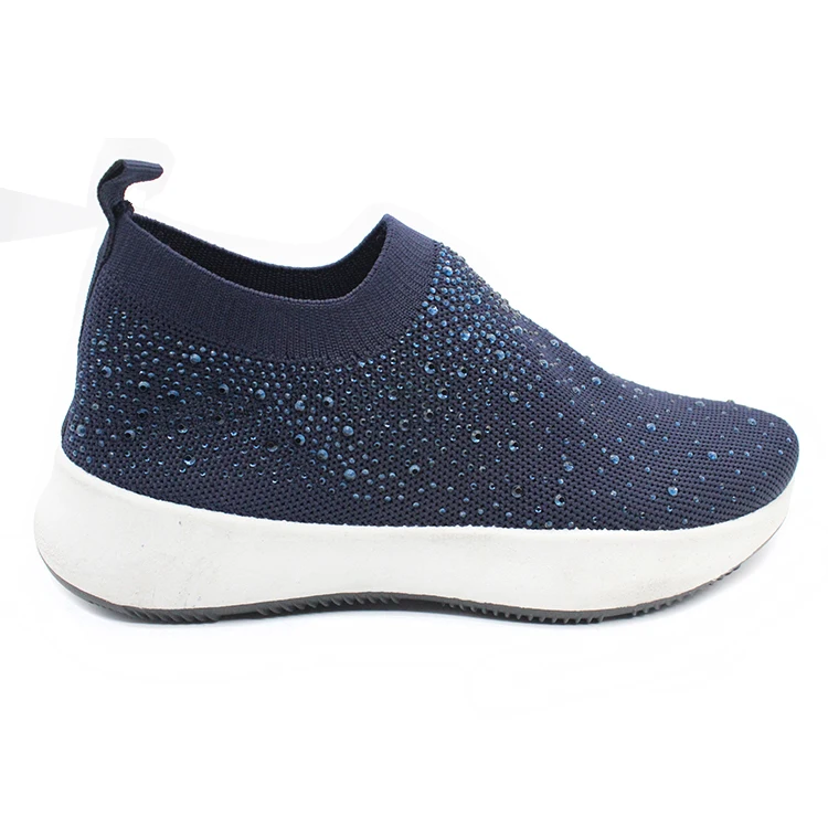 

2020 new inlaid diamond fly woven women's shoes, Pink,grey,blue,black,white,yellow