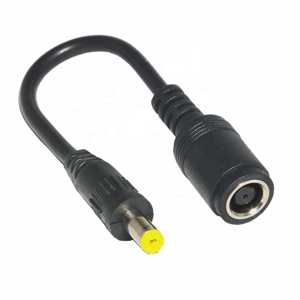 

HP Power Supply Conversion Wire round Hole with Pin USB 7.4*5.0 to 4.8*1.7 Yellow Head Plug Cable, Black