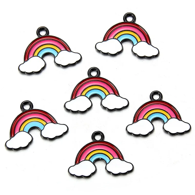 

Zinc Alloy Oil Drop Rainbow Enamel Charms DIY Jewelry Bracelet Necklace Pendant Charms Enamel Handmade Jewelry Accessories, Picture show