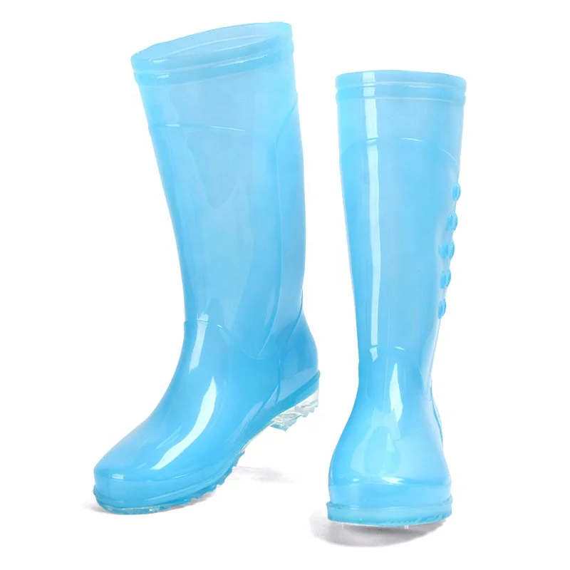 

New Arrivals Over The Knee Back Red Rubber Rain Boots For Ladies Indoor Home Drooping Waterproof Women's Slippers, As shown