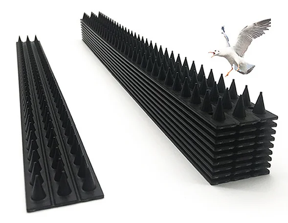 

10Pcs Plastic Bird Spikes Kit Courtyard Fence Wall Anti Climbing Spike Durable and Corrosion Resistant Anti-Climbing Spike, Silvery