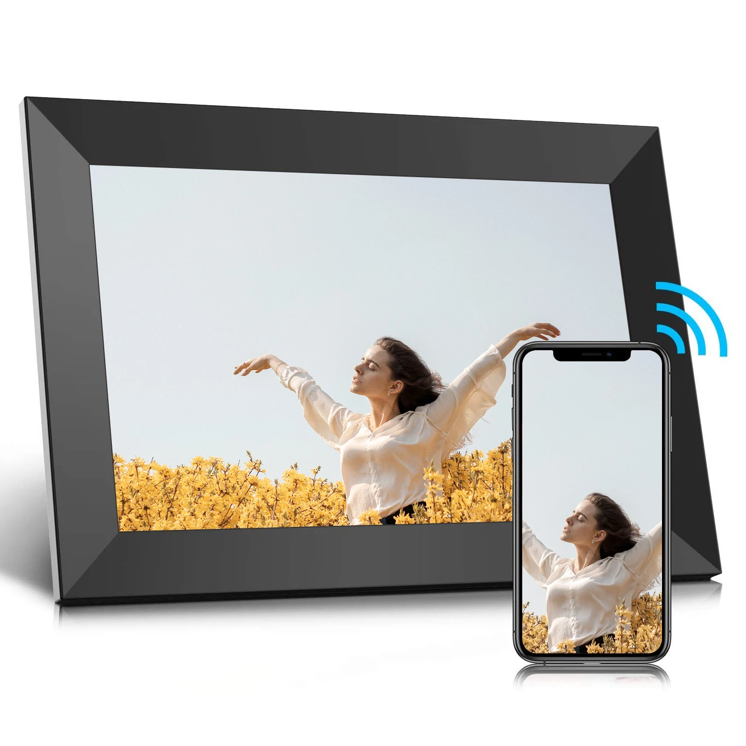 

SIBOLAN Touch 1G DDR 16G flas Cloud-based 10.1 Inch 1080p Display 10.1" Wifi Touch Screen Clear Cloud Based Digital Photo Frame