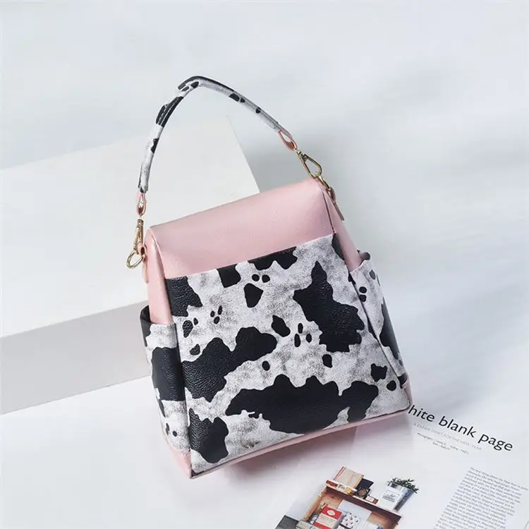 

B10185 High Quality winter fashion print casual Ladies Crossbody Hand Bags Cross Body Handbags, White,black,pink
