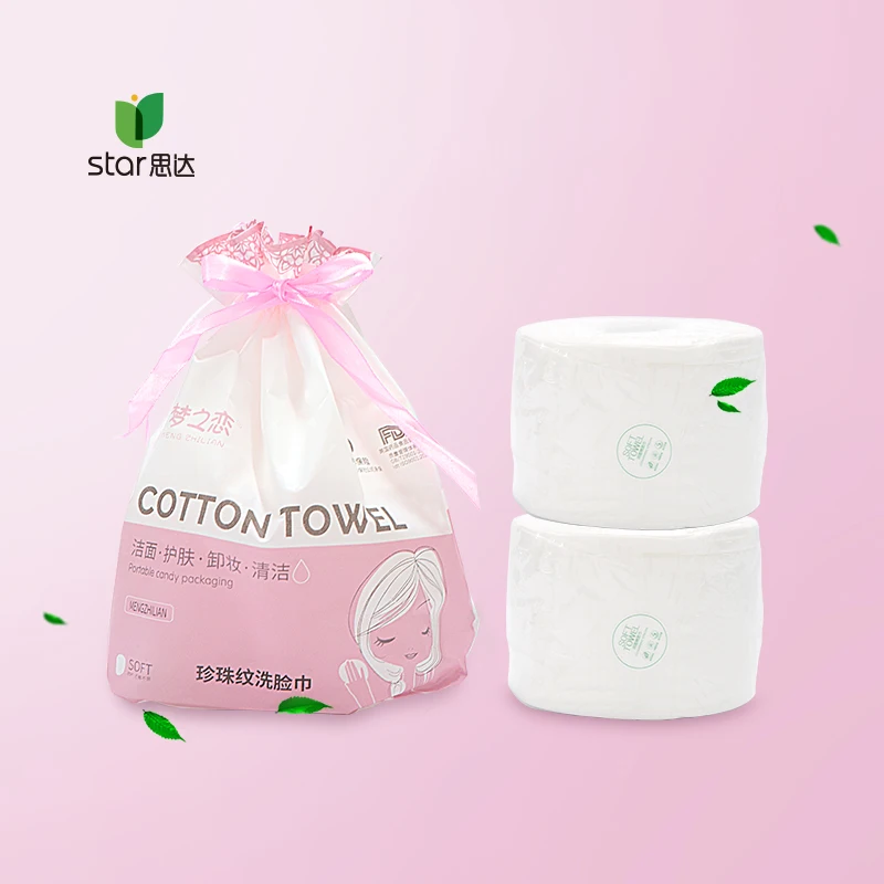 

Excellent material customized hand and face cotton cleaning wet tissue facial non-woven paper, Natural white