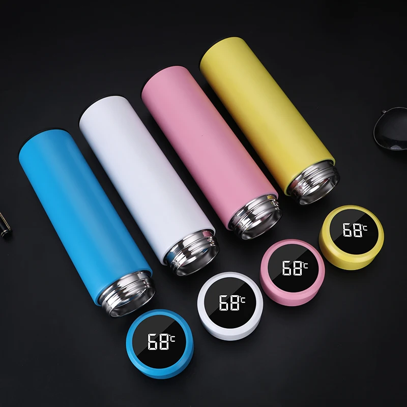 

Hot Selling Double Wall Stainless Steel Vacuum thermos Water Bottle smart With Temperature Display stainless steel insulated