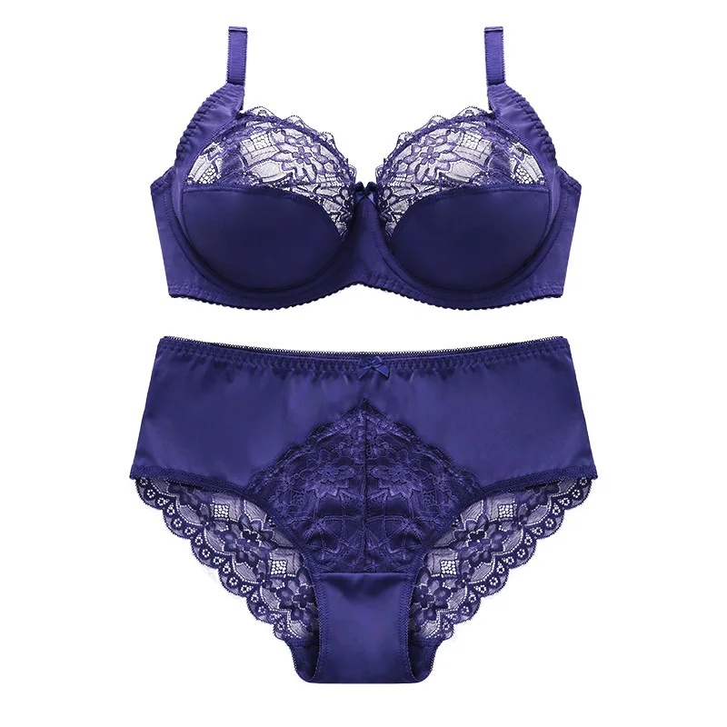 

2021 new ladies special underwear set gathers no steel ring adjustable bra lace underwear
