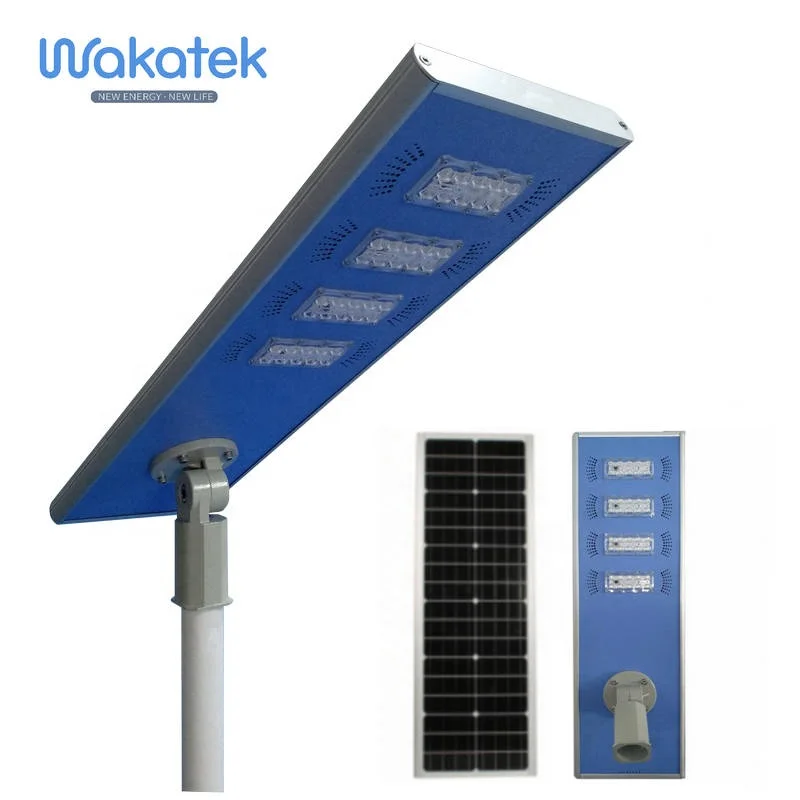 Wakatek Integrated 60w 40w 20w 180w 240w 300w All in One Solar Street Light Outdoor for Smart City Public Lighting